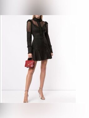 alexis sivan ruffle knit dress Alexis | Dresses | Alexis Sivan Knit Longsleeveruffle Dress Red Sz Xs